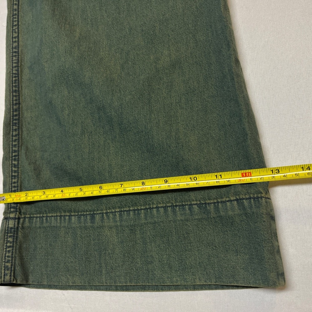Free People We The Free Pull On Wide-Leg Pants Size S Moss Green Boho Chic - Picture 7 of 10